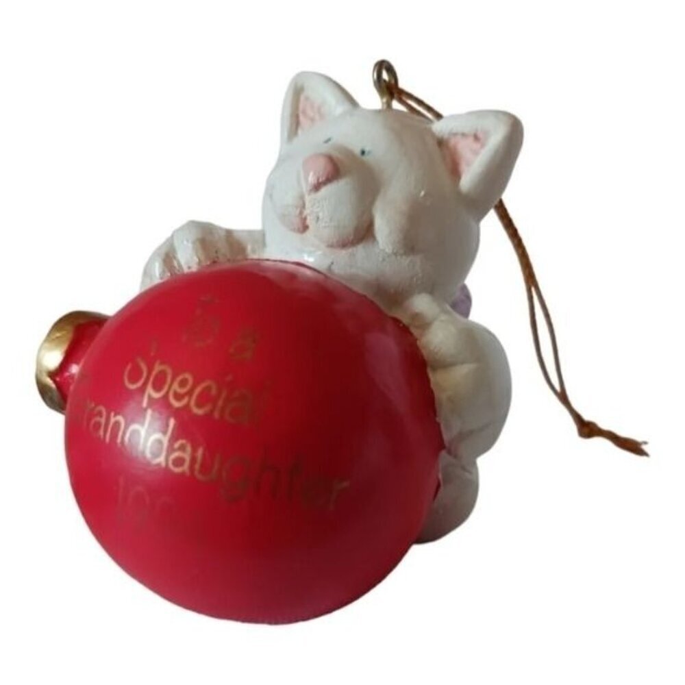 Bundle of 6 ornaments included bear,rabbit,girl big holiday hug ,a cat - Picture 7 of 12